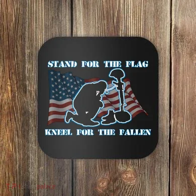 Kneel For The Fallen US Troops Coaster