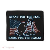 Kneel For The Fallen US Troops Mousepad thumb 0