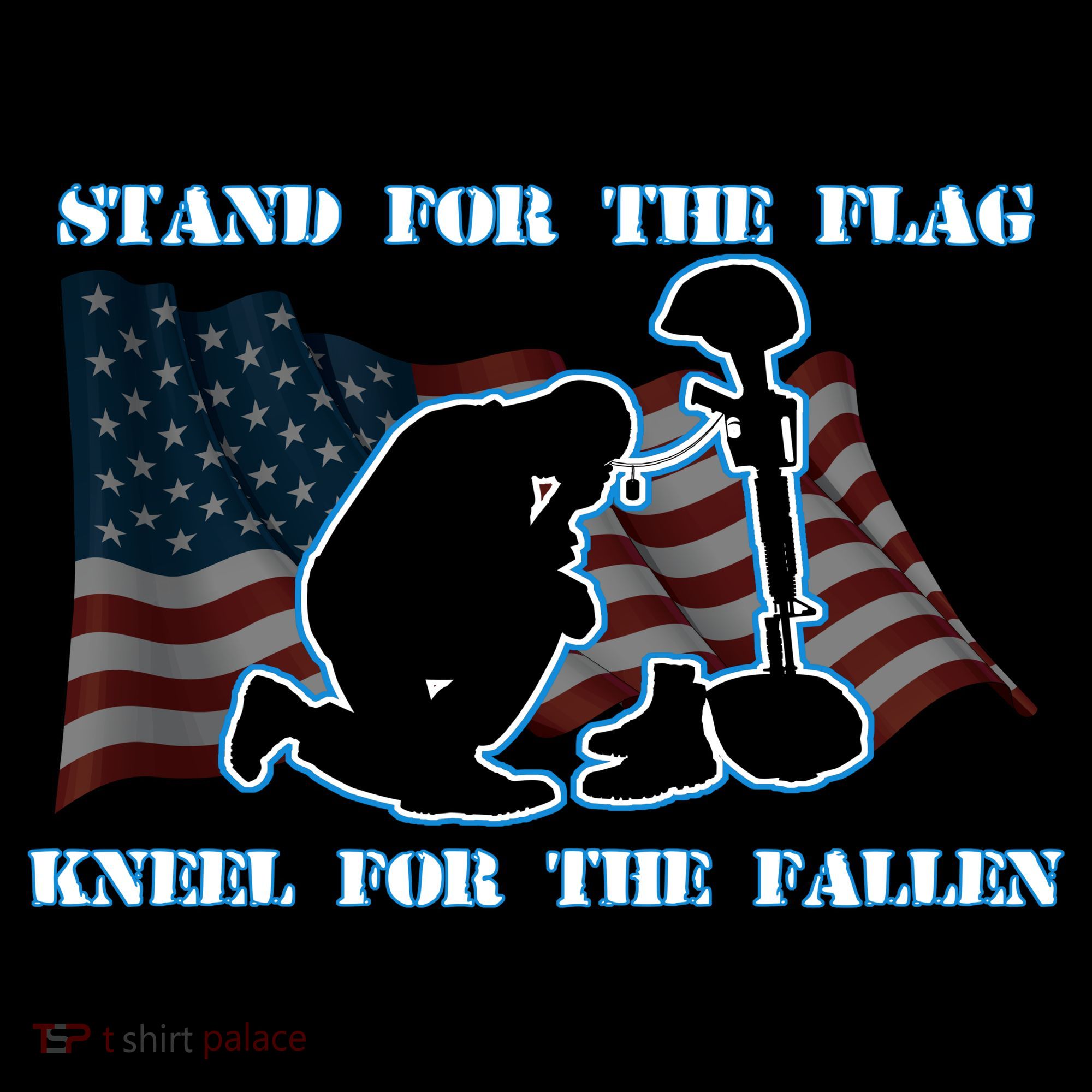 Kneel For The Fallen US Troops Baby Bodysuit