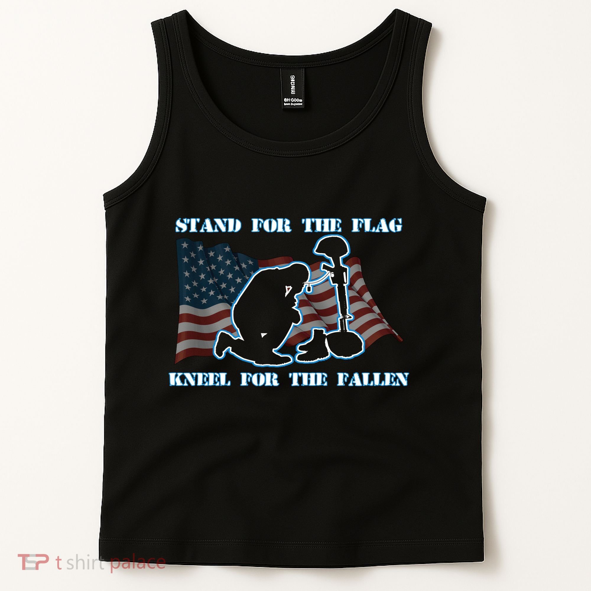 Kneel For The Fallen US Troops Tank Top