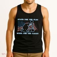 Kneel For The Fallen US Troops Tank Top thumb 3