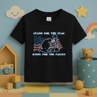 Kneel For The Fallen US Troops Toddler T-Shirt thumb 3