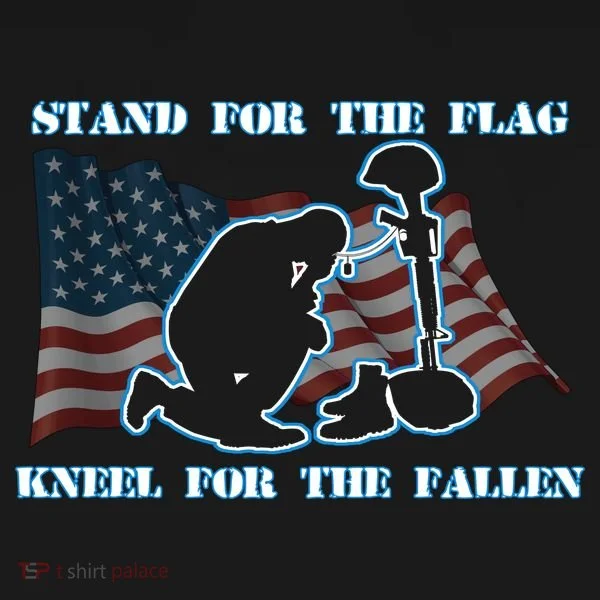 Kneel For The Fallen US Troops Women's Long Sleeve Shirt