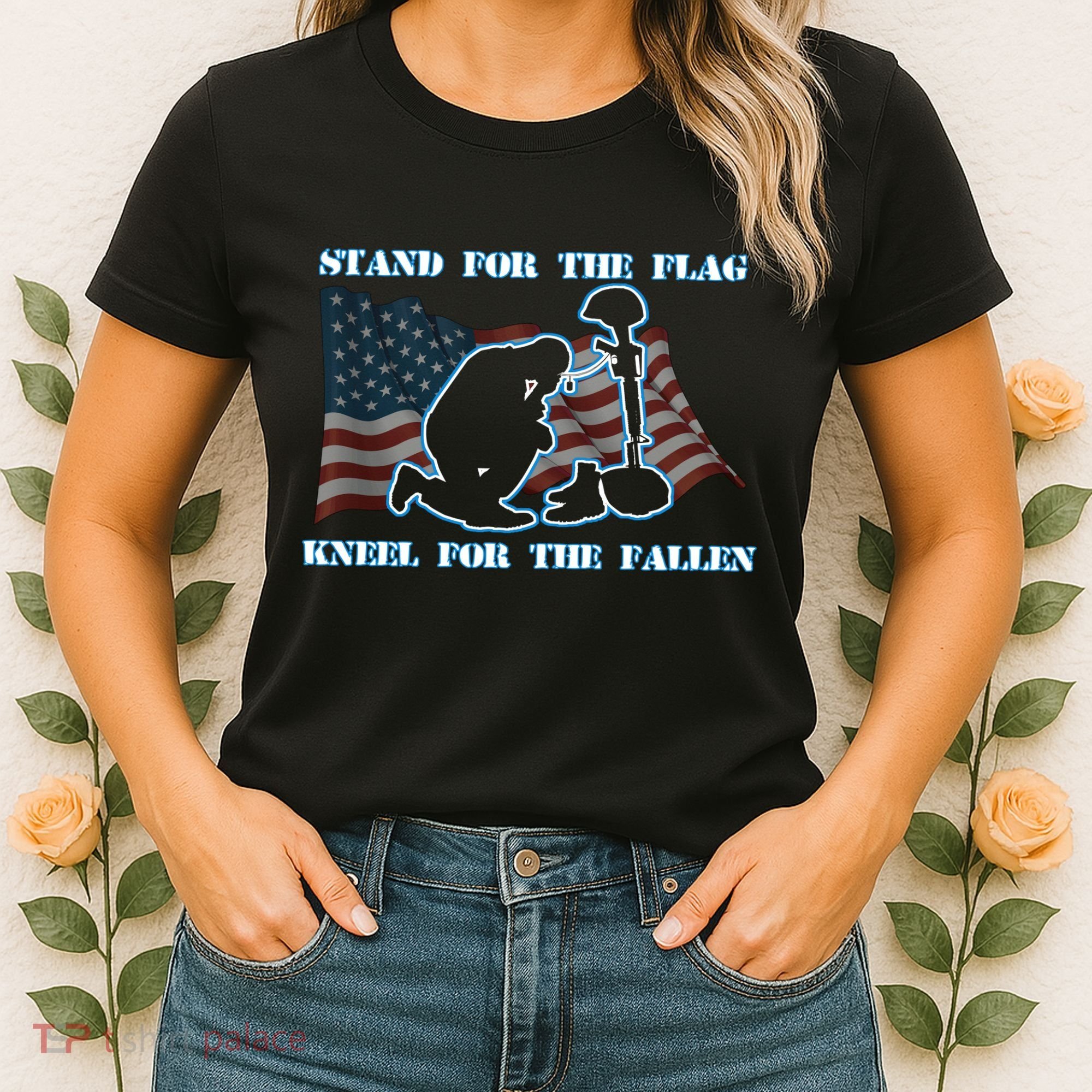 Kneel For The Fallen US Troops Women's T-Shirt