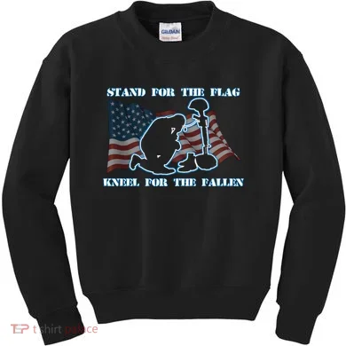 Kneel For The Fallen US Troops Kids Sweatshirt