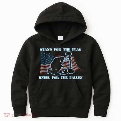 Kneel For The Fallen US Troops Kids Hoodie