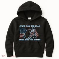 Kneel For The Fallen US Troops Kids Hoodie thumb 0