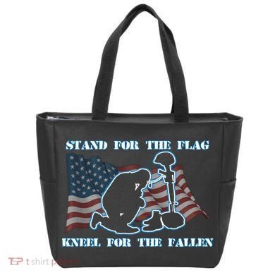 Kneel For The Fallen US Troops Tote Bag