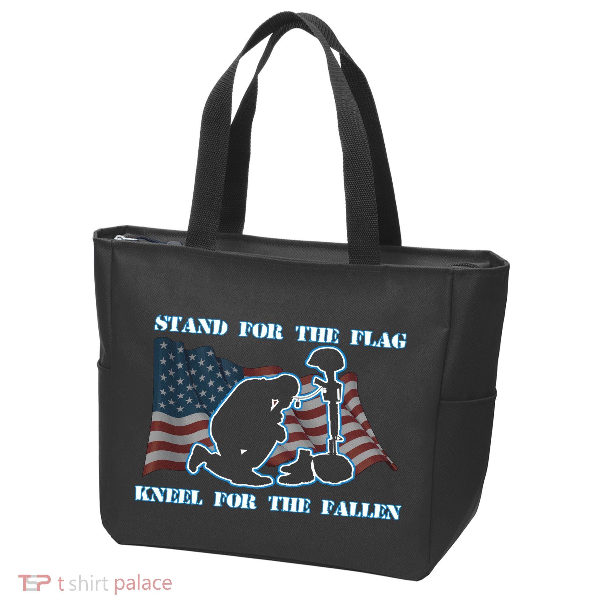 Kneel For The Fallen US Troops Tote Bag