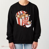 Kitten Nuggets Food Pun Cat Kittens Chicken Nuggets Women's Sweatshirt thumb 0