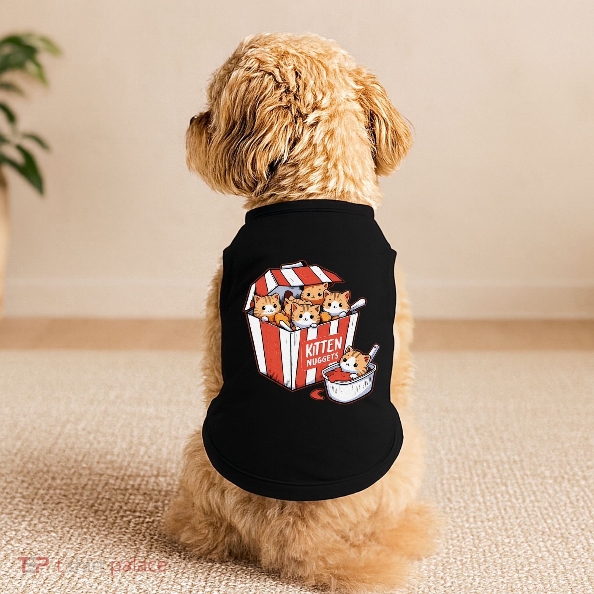 Kitten Nuggets Food Pun Cat Kittens Chicken Nuggets Doggie Tank