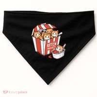 Kitten Nuggets Food Pun Cat Kittens Chicken Nuggets USA-Made Doggie Bandana thumb 0