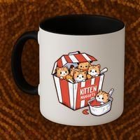 Kitten Nuggets Food Pun Cat Kittens Chicken Nuggets Coffee Mug thumb 2
