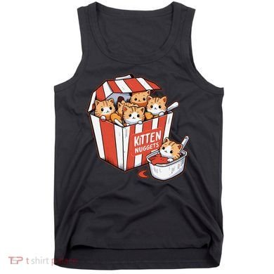 Kitten Nuggets Food Pun Cat Kittens Chicken Nuggets Tank Top