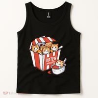 Kitten Nuggets Food Pun Cat Kittens Chicken Nuggets Tank Top thumb 2
