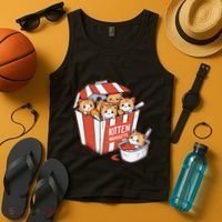 Kitten Nuggets Food Pun Cat Kittens Chicken Nuggets Tank Top thumb 4