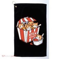 Kitten Nuggets Food Pun Cat Kittens Chicken Nuggets Golf Towel thumb 0