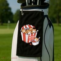 Kitten Nuggets Food Pun Cat Kittens Chicken Nuggets Golf Towel thumb 2