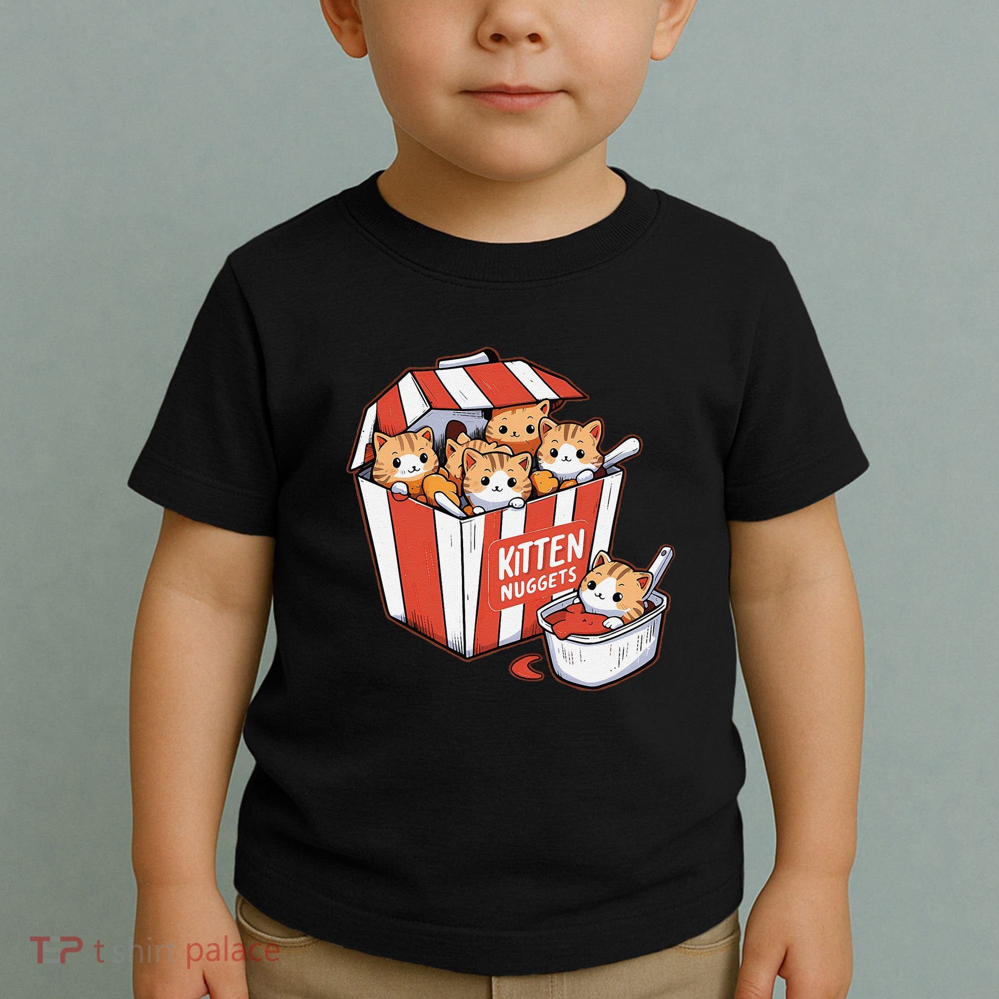 Kitten Nuggets Food Pun Cat Kittens Chicken Nuggets Toddler T-Shirt