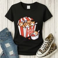 Kitten Nuggets Food Pun Cat Kittens Chicken Nuggets Women's T-Shirt thumb 3