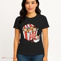 Kitten Nuggets Food Pun Cat Kittens Chicken Nuggets Women's T-Shirt thumb 4