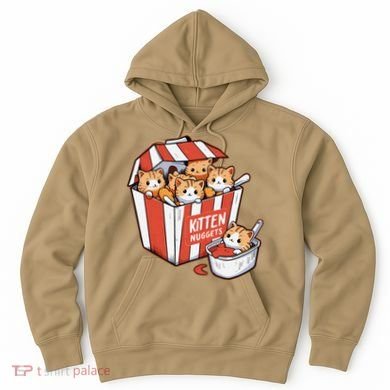 Kitten Nuggets Food Pun Cat Kittens Chicken Nuggets Hoodie