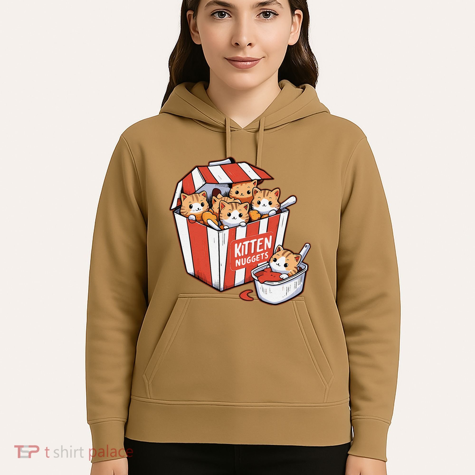 Kitten Nuggets Food Pun Cat Kittens Chicken Nuggets Hoodie