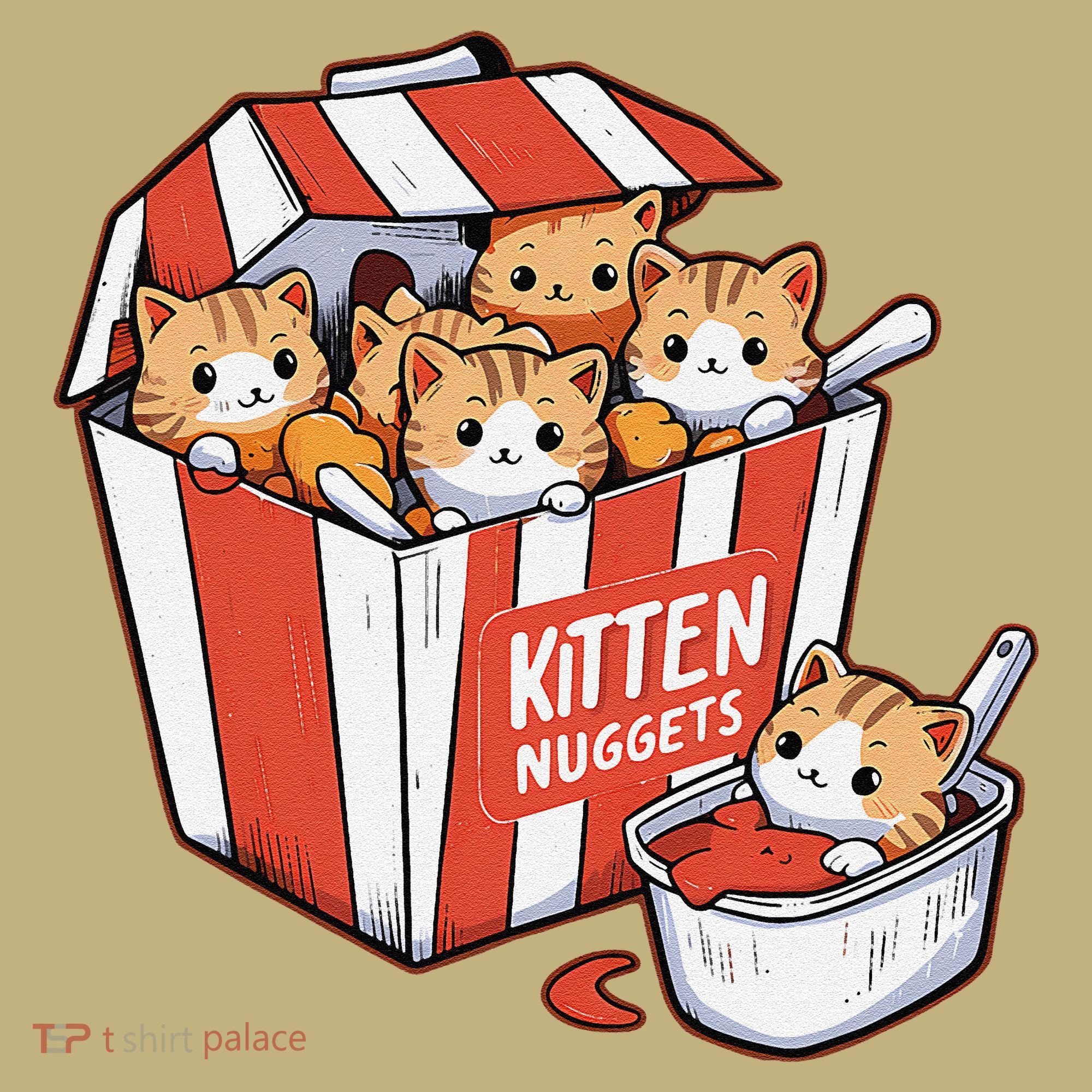 Kitten Nuggets Food Pun Cat Kittens Chicken Nuggets Long Sleeve Shirt