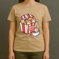Kitten Nuggets Food Pun Cat Kittens Chicken Nuggets T-Shirt thumb 4