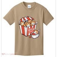 Kitten Nuggets Food Pun Cat Kittens Chicken Nuggets Kids T-Shirt thumb 0