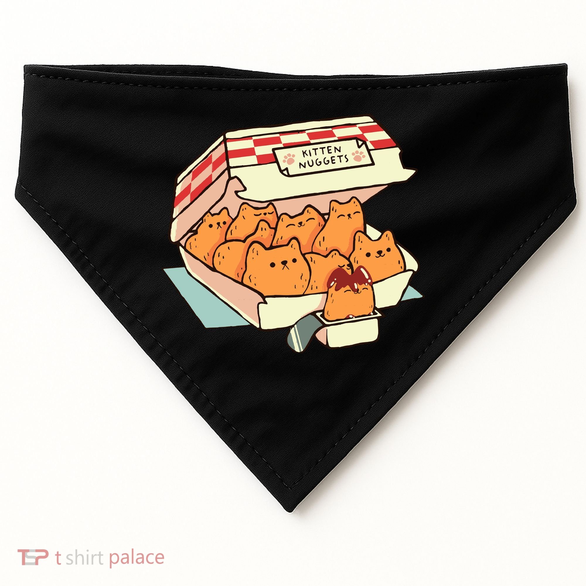 Kitten Nuggets Fast Food Cat By Tobe Fonseca USA-Made Doggie Bandana