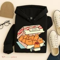 Kitten Nuggets Fast Food Cat By Tobe Fonseca Hoodie thumb 4