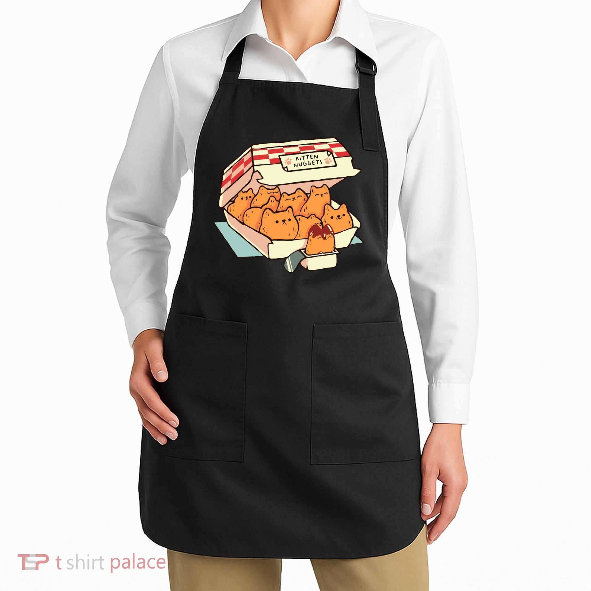 Kitten Nuggets Fast Food Cat By Tobe Fonseca Apron