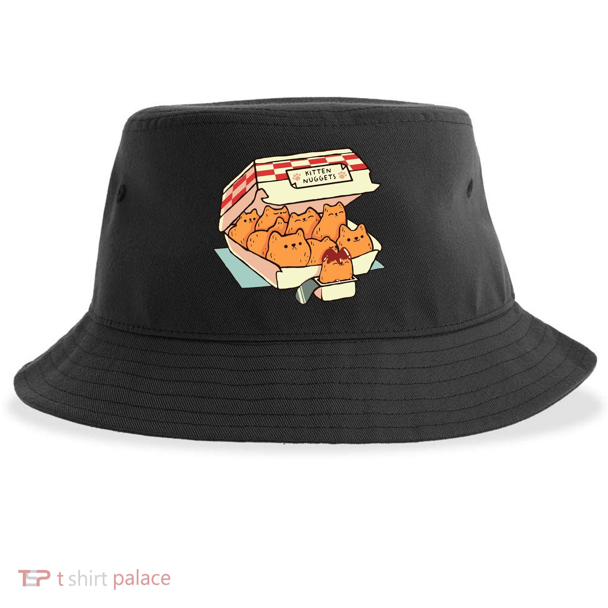 Kitten Nuggets Fast Food Cat By Tobe Fonseca Sustainable Bucket Hat