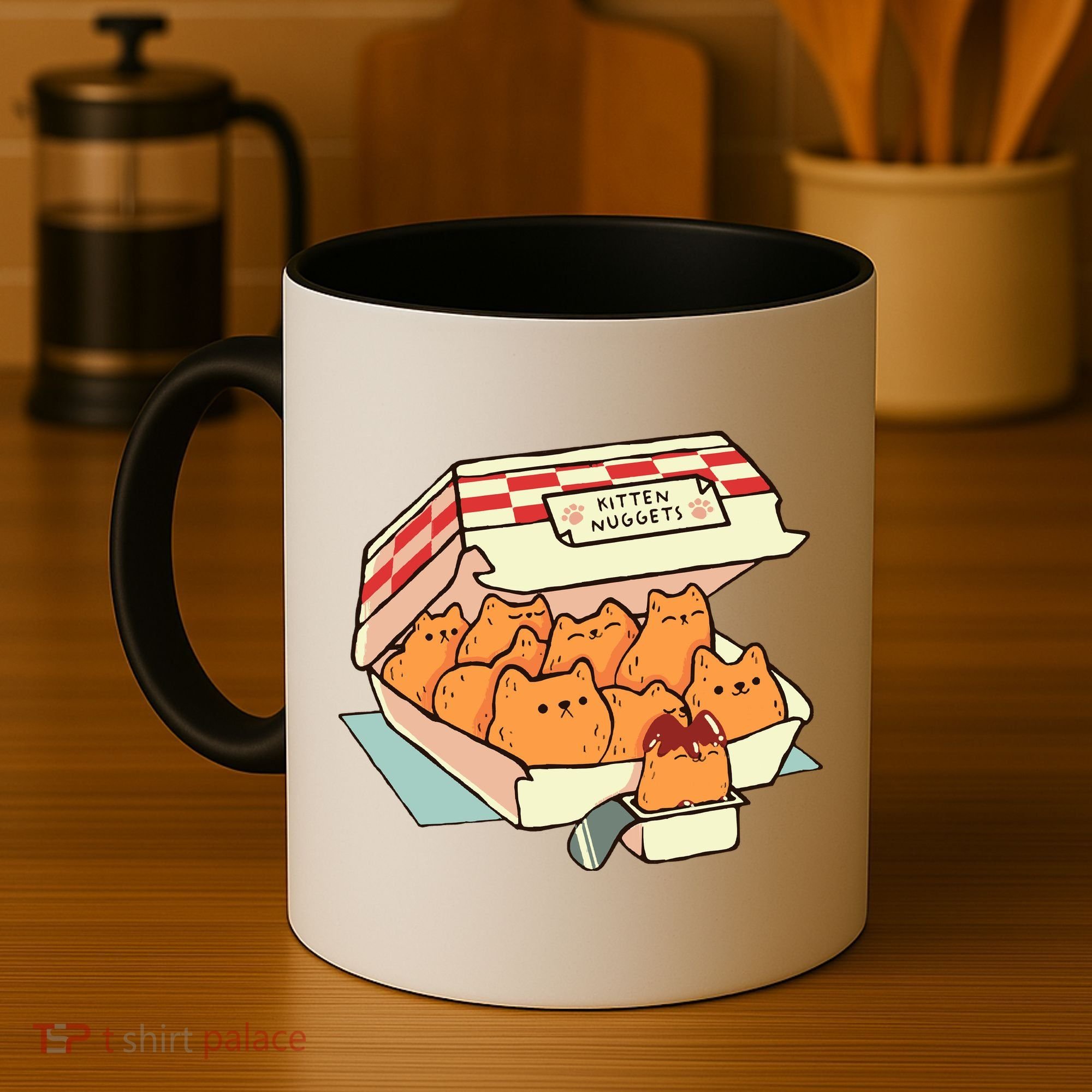 Kitten Nuggets Fast Food Cat By Tobe Fonseca Coffee Mug