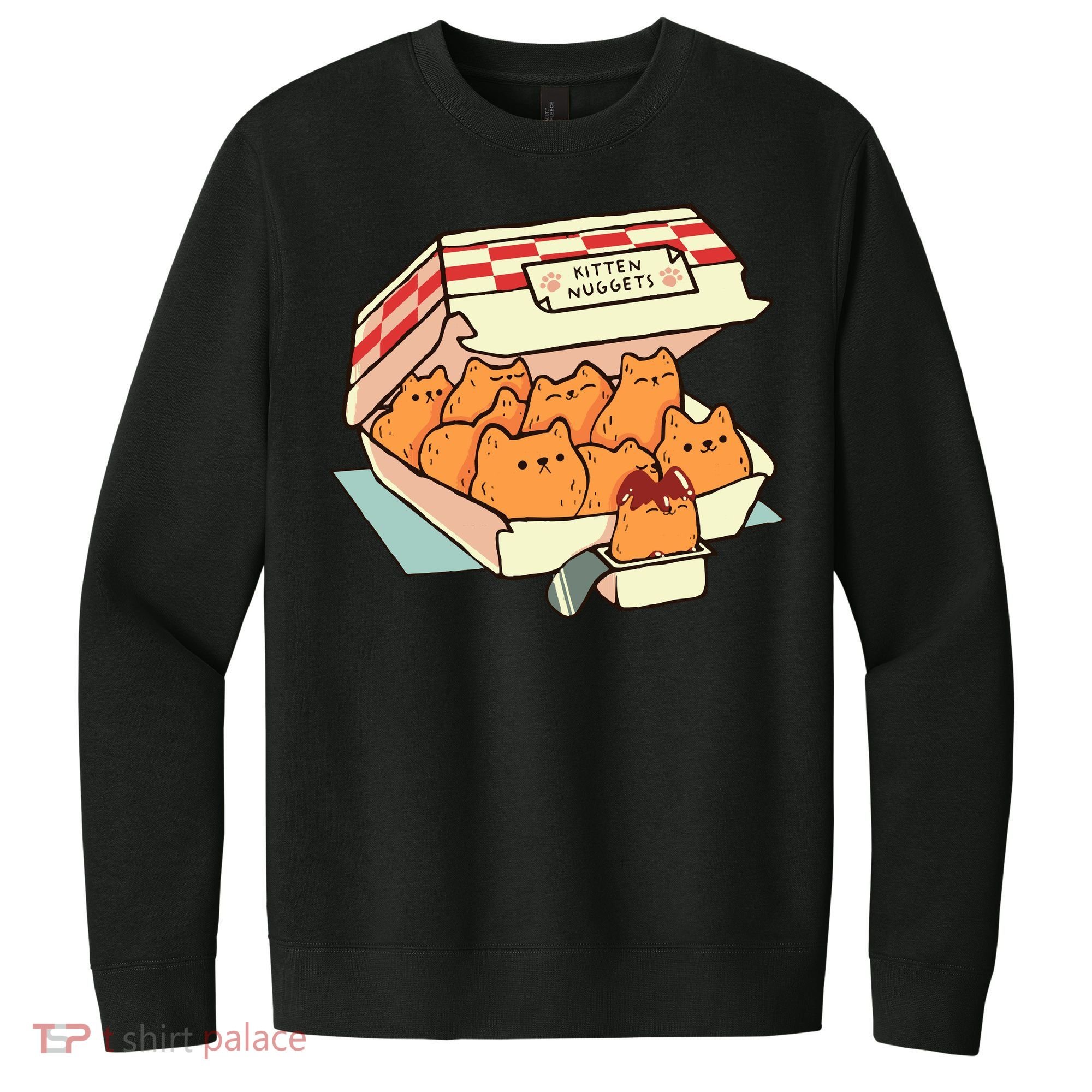 Kitten Nuggets Fast Food Cat By Tobe Fonseca V.I.T. Fleece Crew Sweatshirt