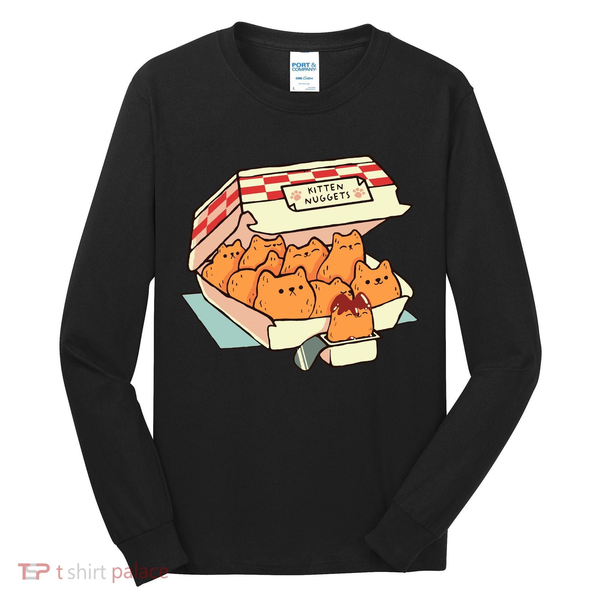 Kitten Nuggets Fast Food Cat By Tobe Fonseca Tall Long Sleeve Shirt