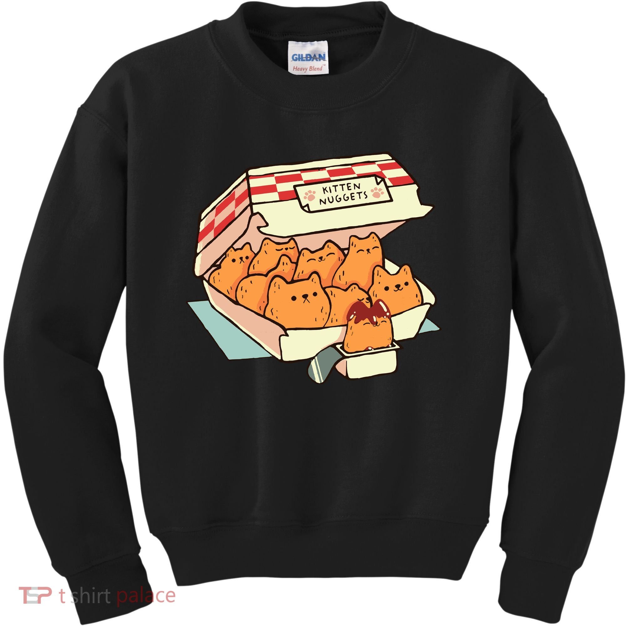 Kitten Nuggets Fast Food Cat By Tobe Fonseca Kids Sweatshirt