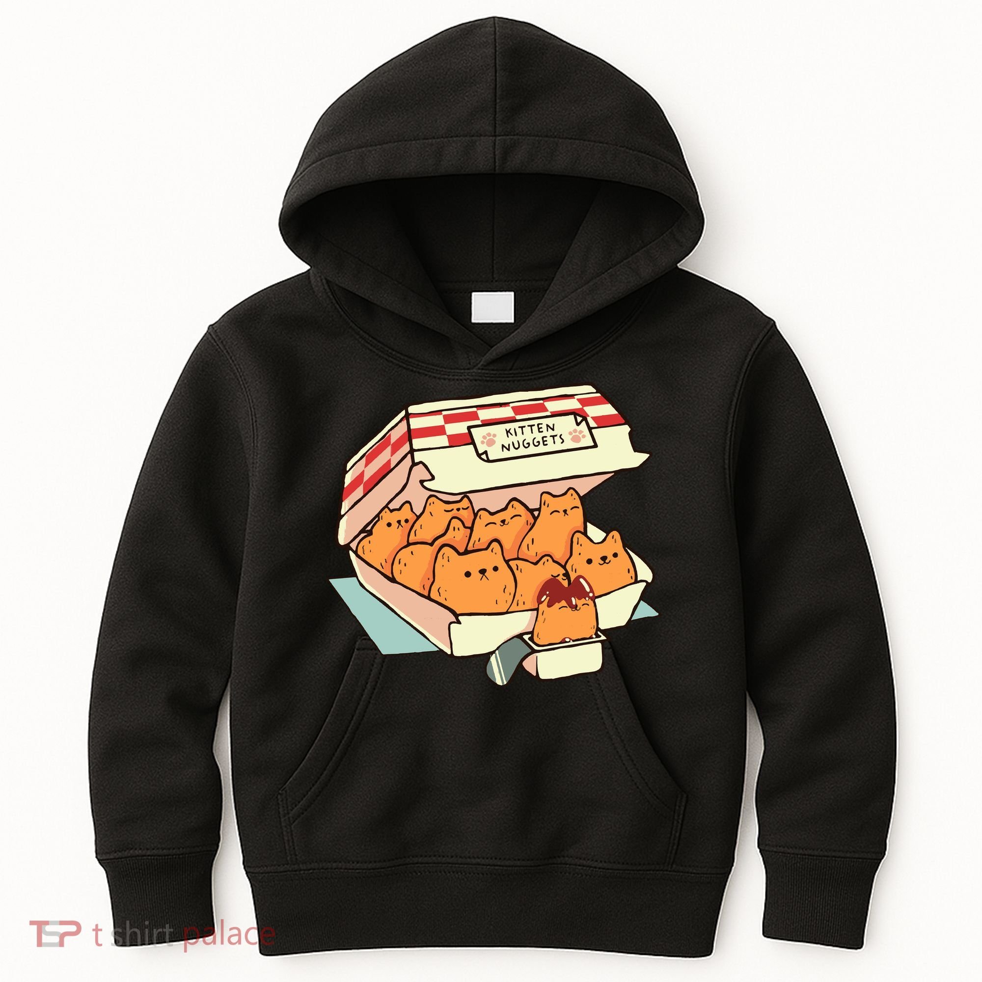 Kitten Nuggets Fast Food Cat By Tobe Fonseca Kids Hoodie