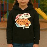 Kitten Nuggets Fast Food Cat By Tobe Fonseca Kids Hoodie thumb 3
