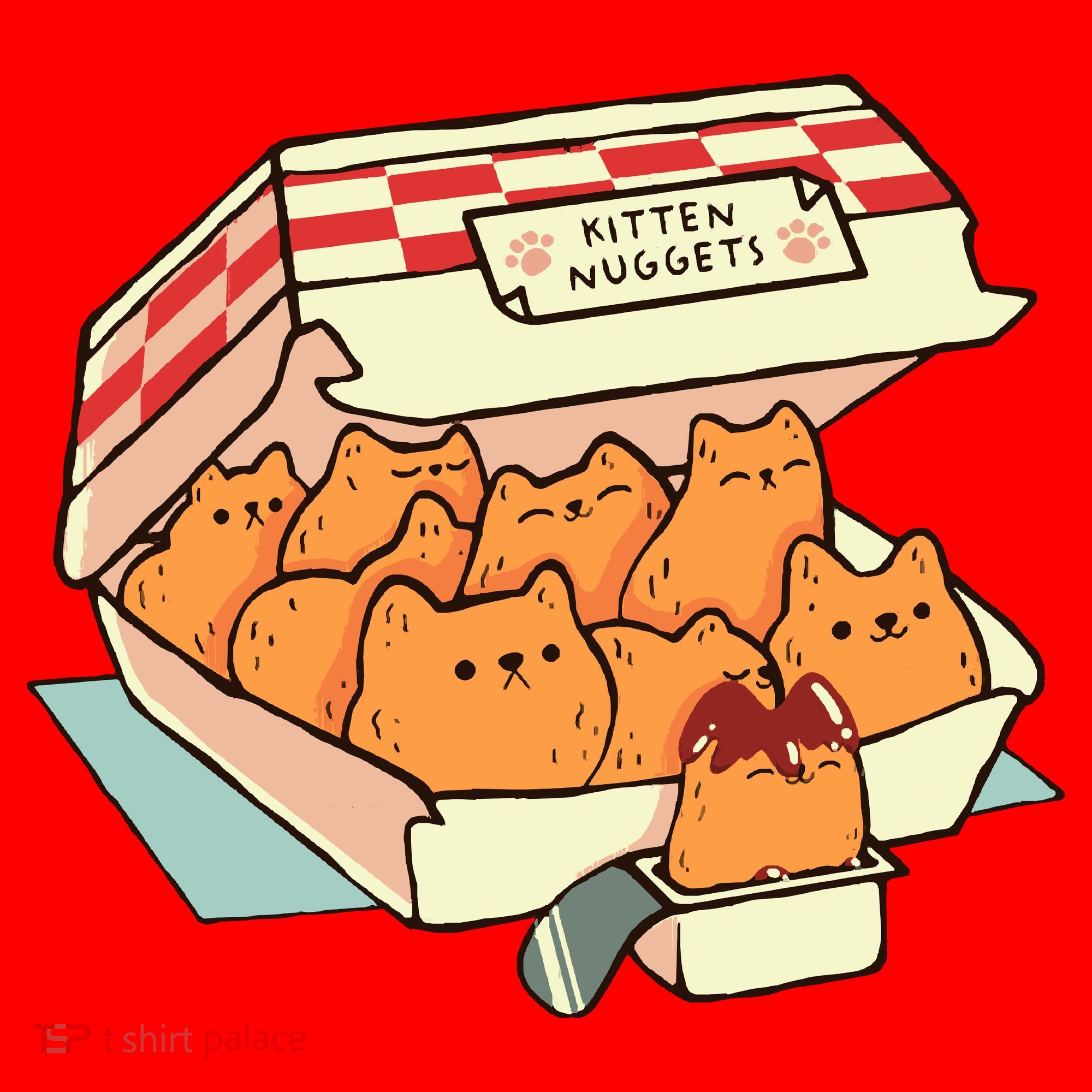 Kitten Nuggets Fast Food Cat By Tobe Fonseca Santa Hat