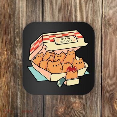 Kitten Nuggets Funny Cat Lover Gift Coaster
