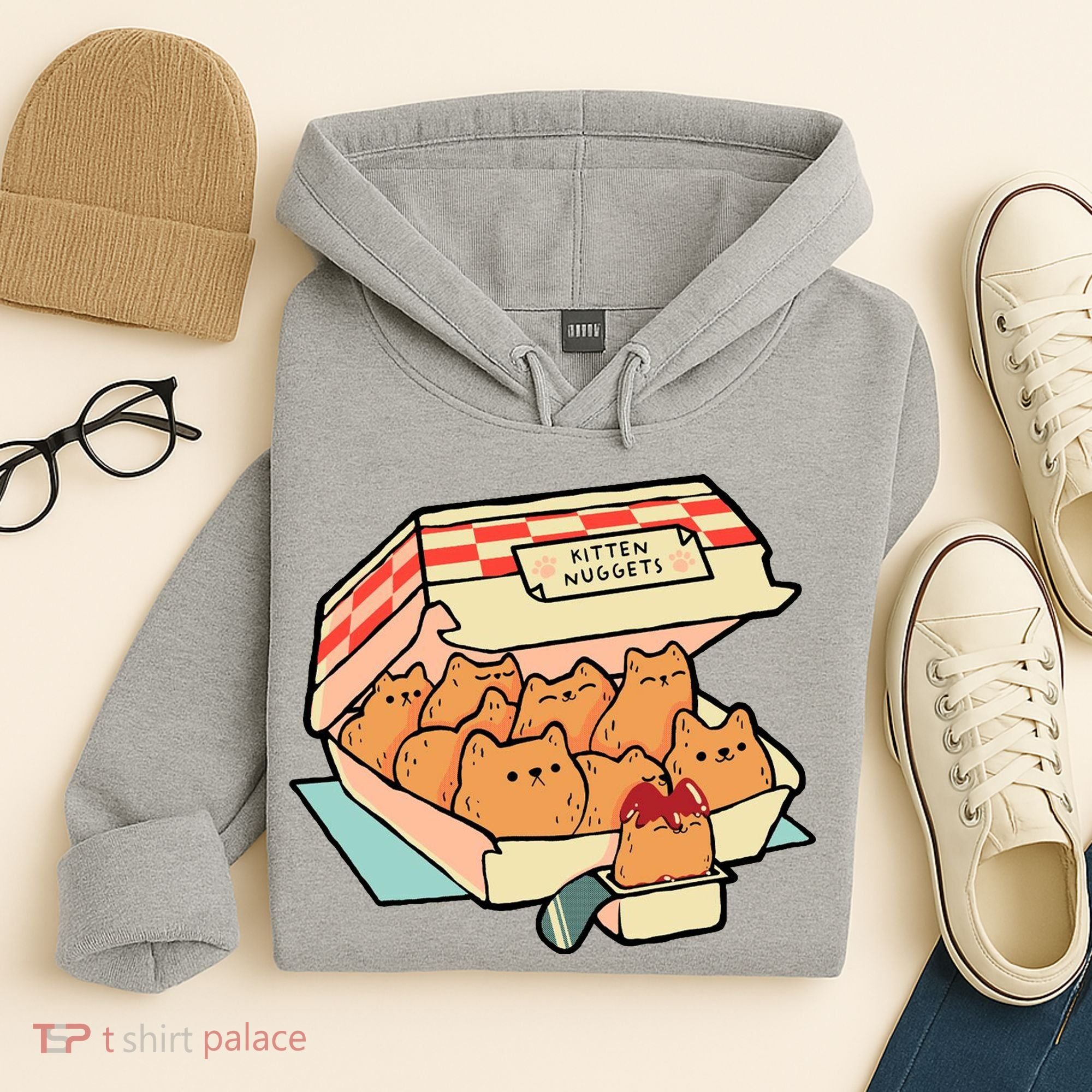 Kitten Nuggets Funny Cat Lover Gift Hoodie