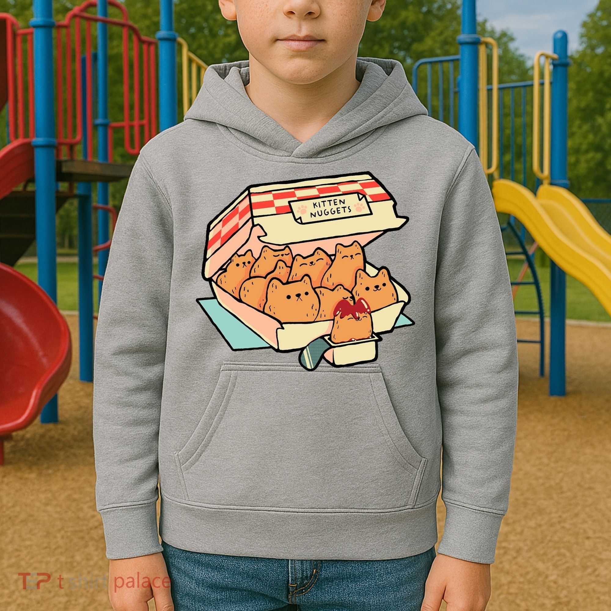 Kitten Nuggets Funny Cat Lover Gift Kids Hoodie
