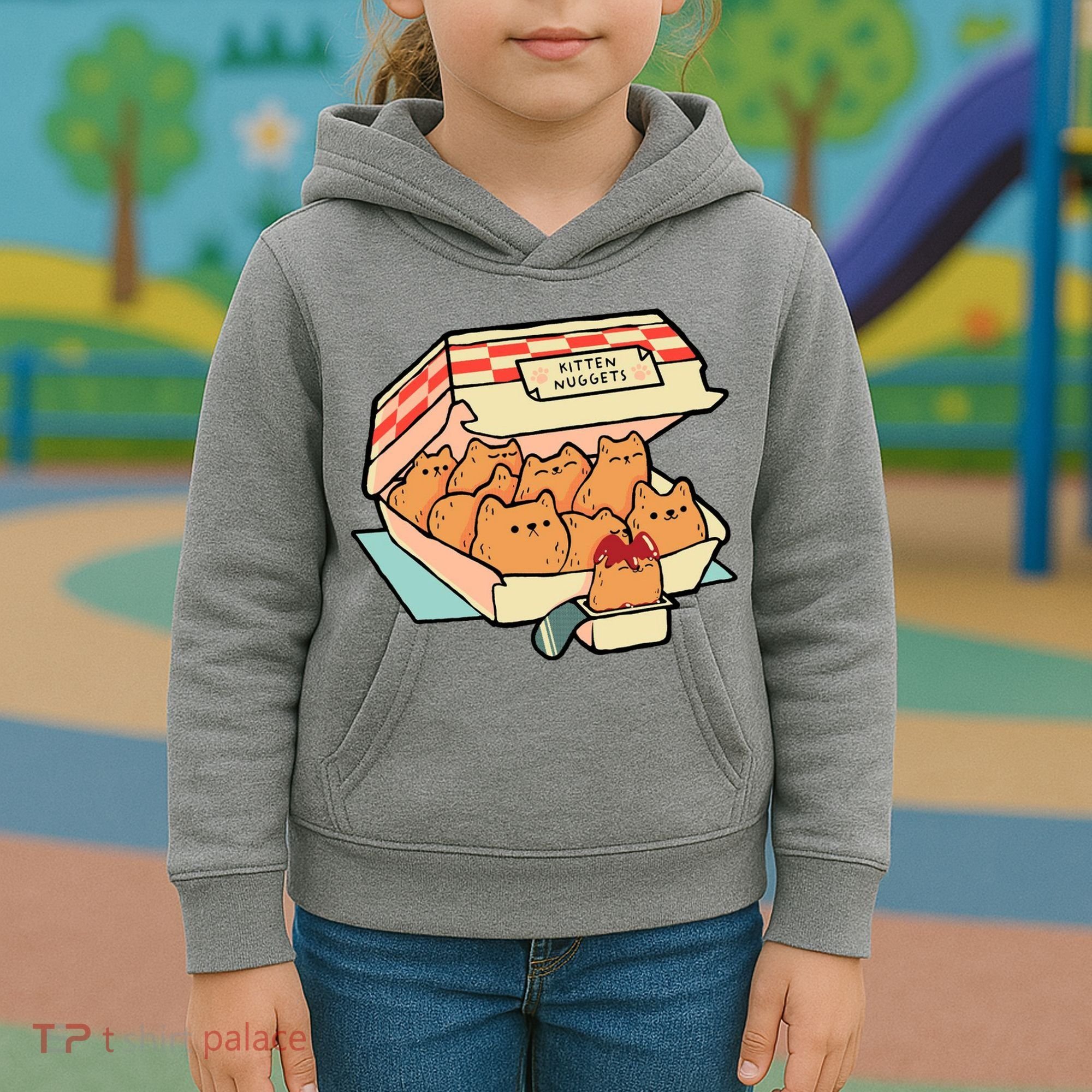 Kitten Nuggets Funny Cat Lover Gift Kids Hoodie