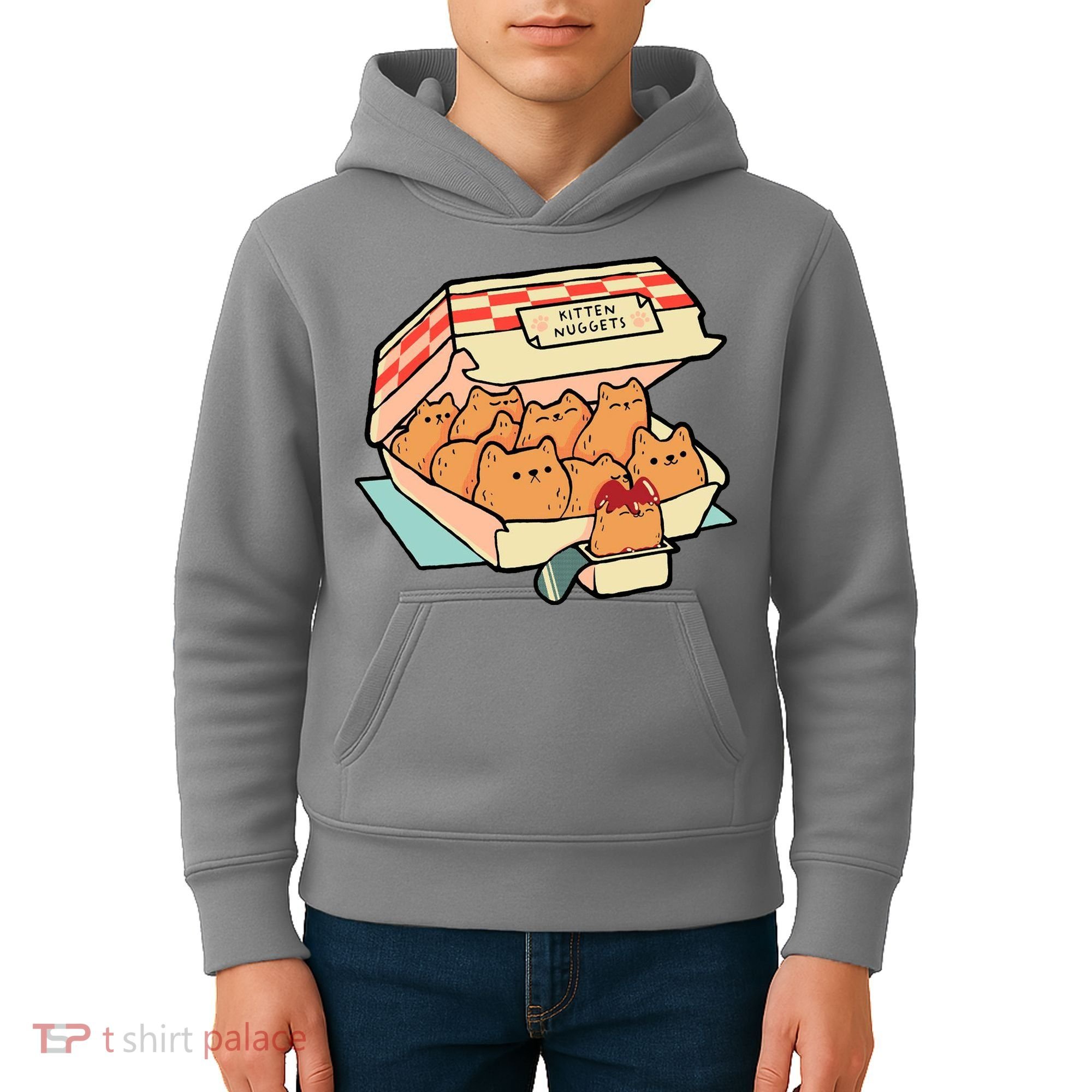 Kitten Nuggets Funny Cat Lover Gift Kids Hoodie