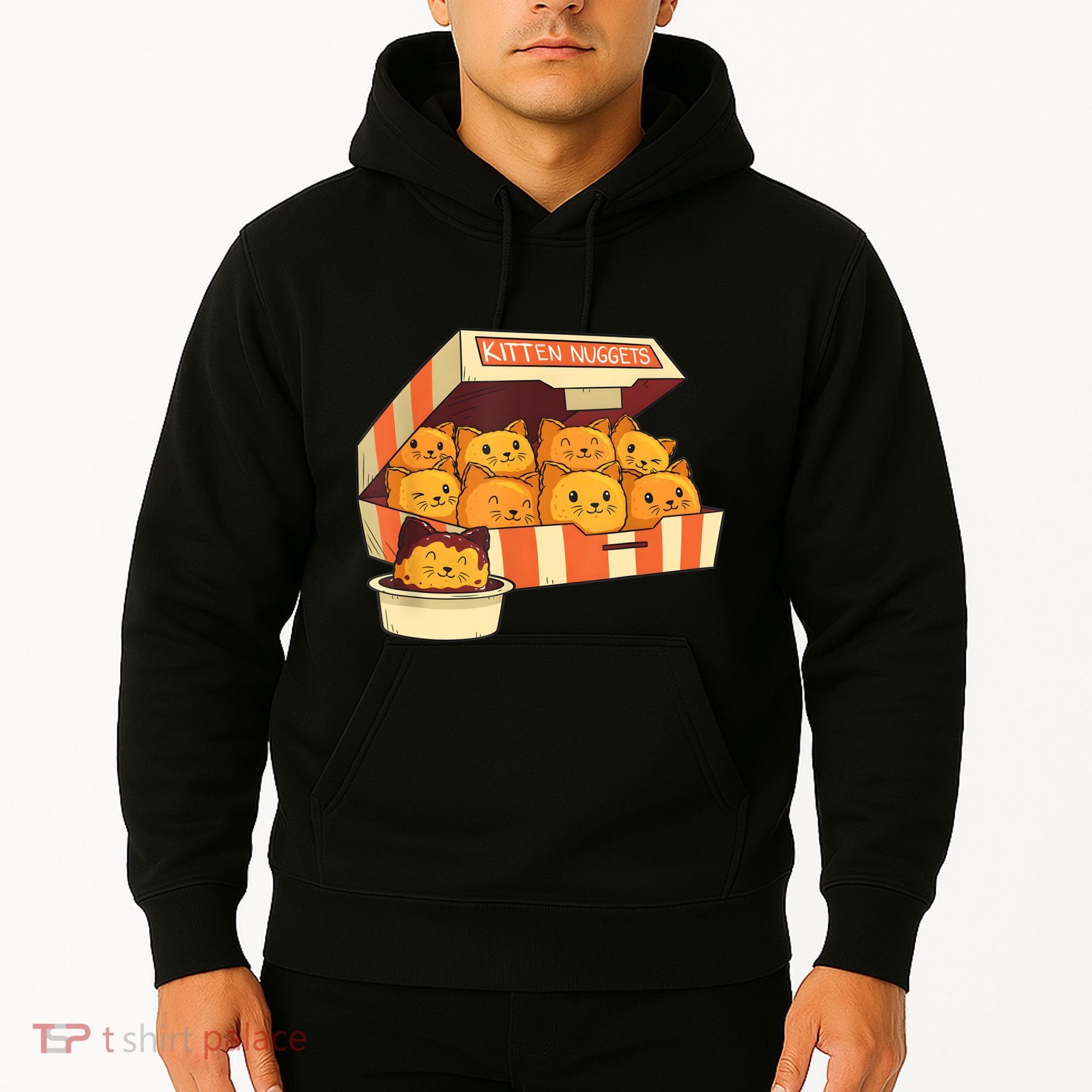Kitten Nuggets Funny Cats And Chicken Nuggets Lover Funny Cat Hoodie