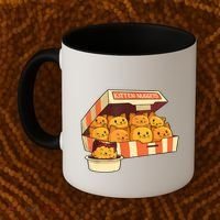 Kitten Nuggets Funny Cats And Chicken Nuggets Lover Funny Cat Coffee Mug thumb 2