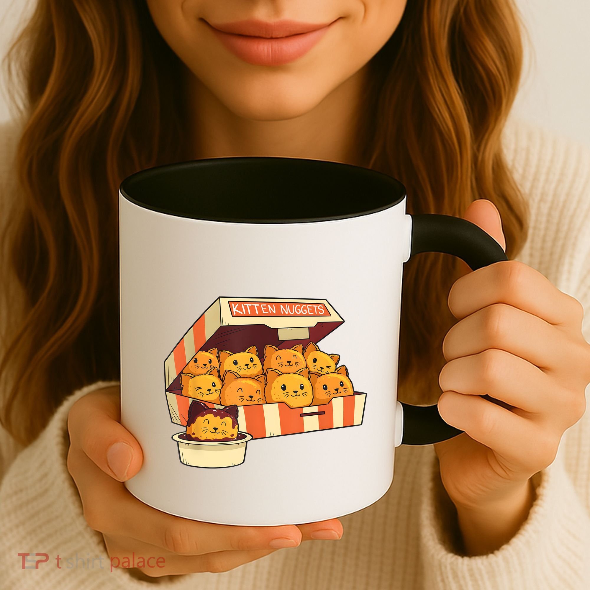 Kitten Nuggets Funny Cats And Chicken Nuggets Lover Funny Cat Coffee Mug