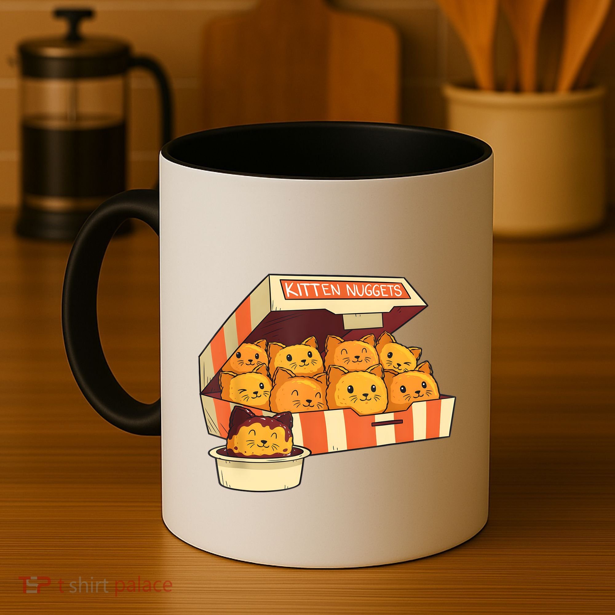Kitten Nuggets Funny Cats And Chicken Nuggets Lover Funny Cat Coffee Mug